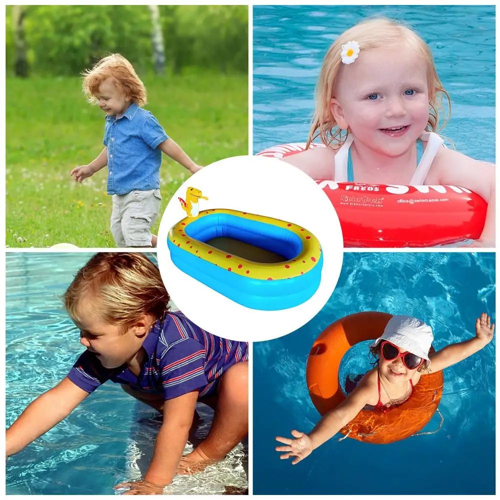 Piscina inflable con aspersor, bonita familia de dinosaurios, centro de juegos, juguetes acuáticos para patio trasero para niños y niñas Piscina inflable con aspersor, bonita familia de dinosaurios, centro de juegos, juguetes acuáticos para patio trasero para niños y niñas