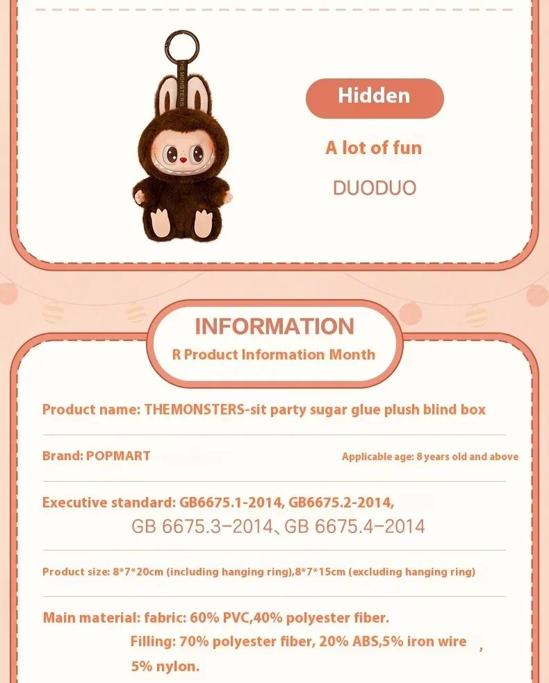 Labubu auténtico banquete sentado cara de vinilo serie 2,0 colgante muñeca decoración del hogar llavero serie modelo juguete para regalo para niños Labubu auténtico banquete sentado cara de vinilo serie 2,0 colgante muñeca decoración del hogar llavero serie modelo juguete para regalo para niños