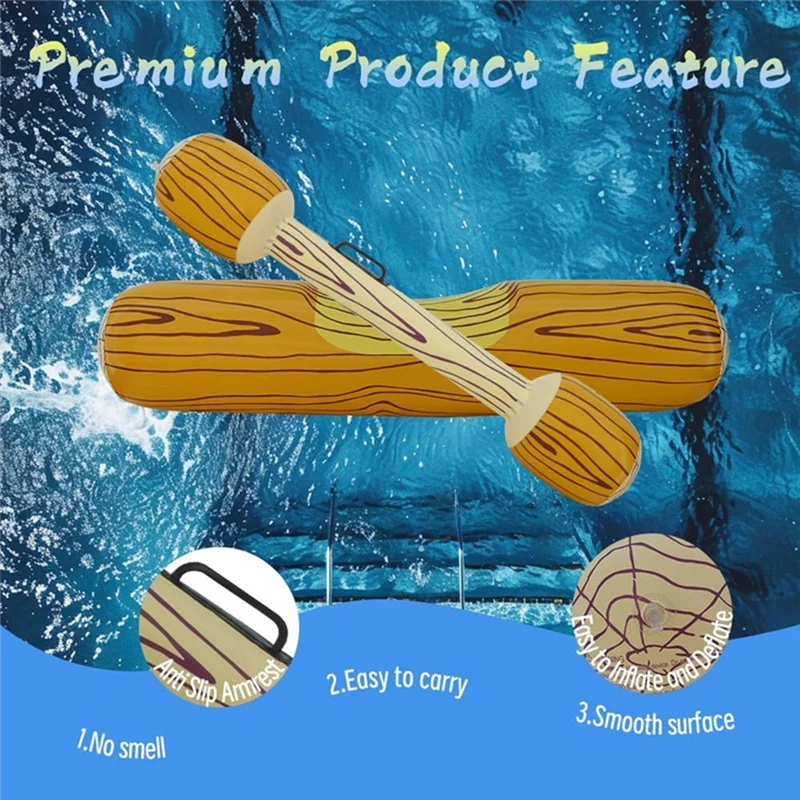 A49K-juguetes inflables de fila flotante, juego de Fiesta EN LA Piscina para ni&ntilde;os adultos, balsas de troncos para flotar juguetes para juegos de playa de verano