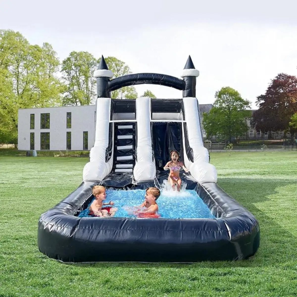 Tobogán de agua inflable de grado comercial para adultos y niños, castillo hinchable para piscina, incluye soplador personalizado Tobogán de agua inflable de grado comercial para adultos y niños, castillo hinchable para piscina, incluye soplador personalizado