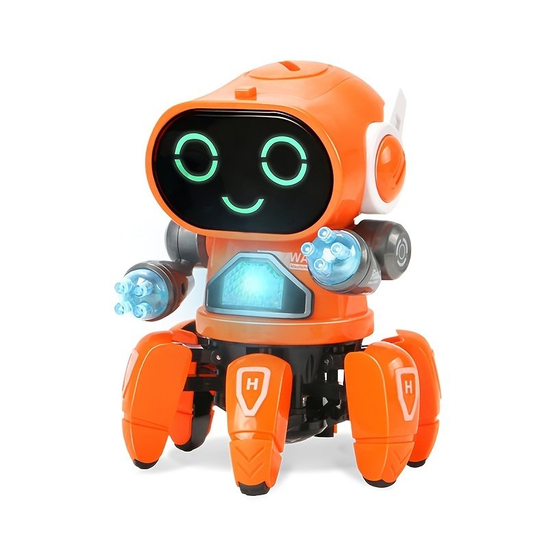 Lindo robot de baile musical con luz LED de 6 garras: un juguete educativo e interactivo para niños: ¡regalo perfecto para niños! Lindo robot de baile musical con luz LED de 6 garras: un juguete educativo e interactivo para niños: ¡regalo perfecto para niños!