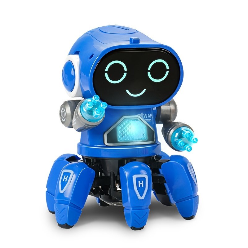 Lindo robot de baile musical con luz LED de 6 garras: un juguete educativo e interactivo para niños: ¡regalo perfecto para niños! Lindo robot de baile musical con luz LED de 6 garras: un juguete educativo e interactivo para niños: ¡regalo perfecto para niños!