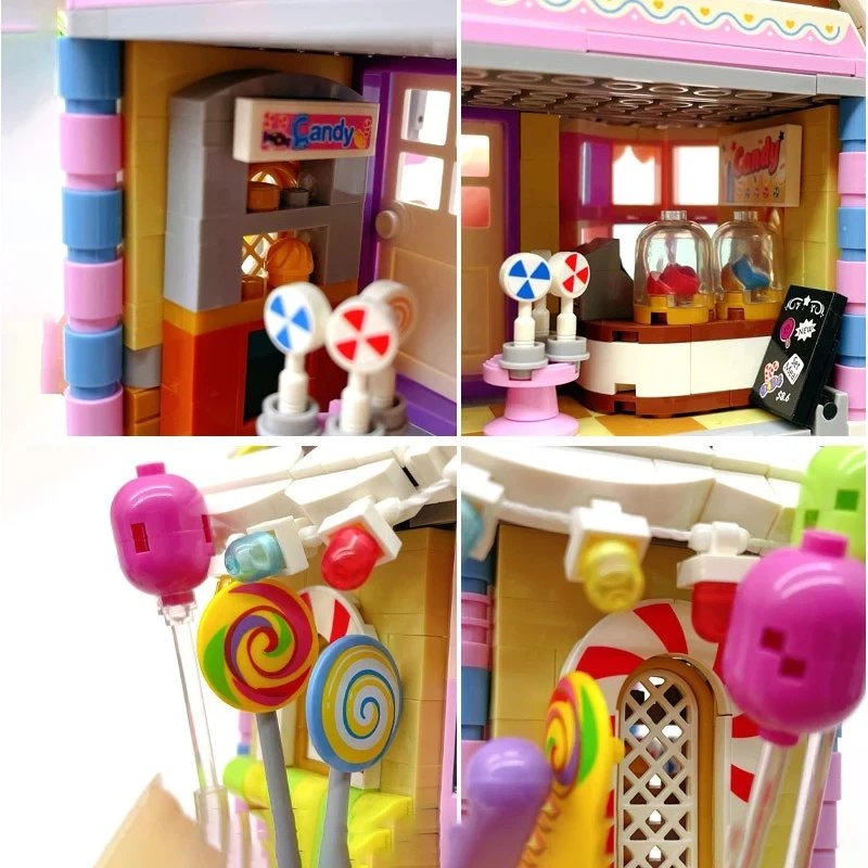 Mini edificio creativo plegable con vista a la calle de ciudad, tienda de té de limón, modelo ensamblado, juguetes callejeros para niños, regalos de vacaciones de Navidad Mini edificio creativo plegable con vista a la calle de ciudad, tienda de té de limón, modelo ensamblado, juguetes callejeros para niños, regalos de vacaciones de Navidad