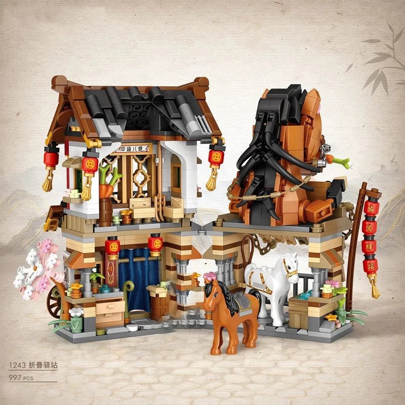 Mini edificio creativo plegable con vista a la calle de ciudad, tienda de té de limón, modelo ensamblado, juguetes callejeros para niños, regalos de vacaciones de Navidad Mini edificio creativo plegable con vista a la calle de ciudad, tienda de té de limón, modelo ensamblado, juguetes callejeros para niños, regalos de vacaciones de Navidad