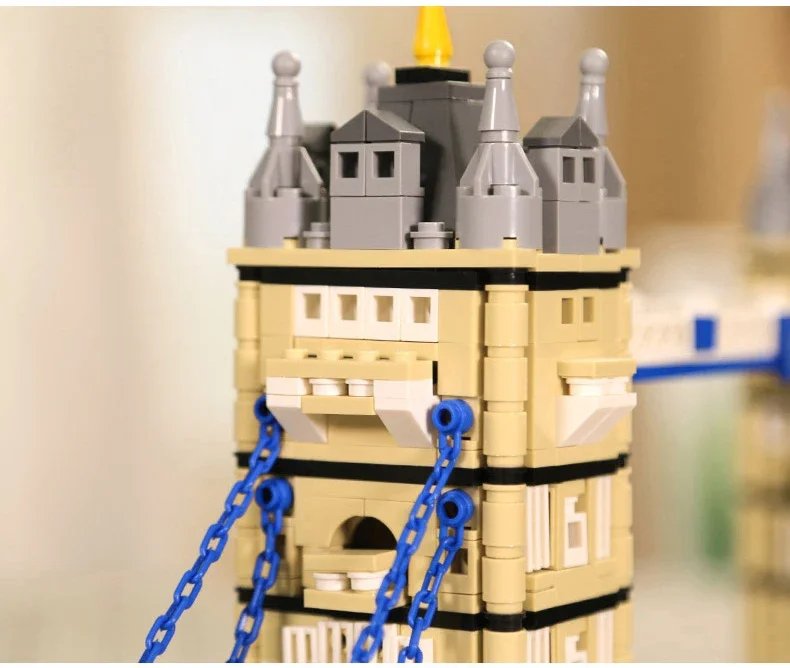 Construcción creativa, edificio moderno de fama mundial, modelo de arquitectura de ladrillos, colección de juguetes de puente de la Torre de Londres de Inglaterra para niños Construcción creativa, edificio moderno de fama mundial, modelo de arquitectura de ladrillos, colección de juguetes de puente de la Torre de Londres de Inglaterra para niños