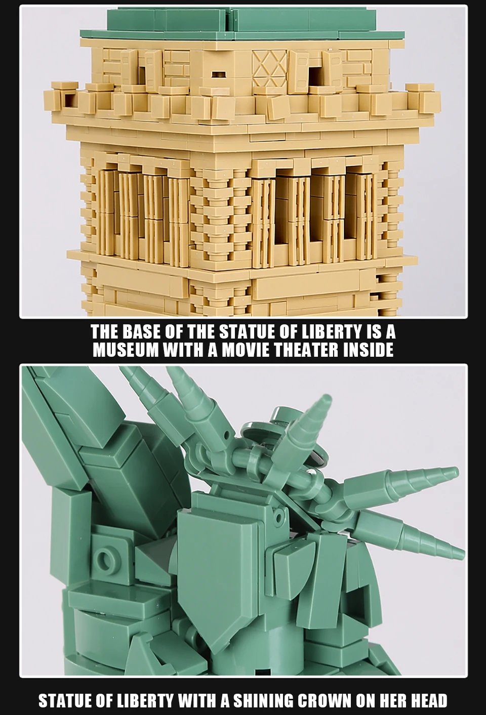 WG5227 Estatua de la Libertad de la Gran Arquitectura del Mundo Juguetes T&eacute;cnicos De Ladrillo Moc Edificios Emblem&aacute;ticos De La Ciudad Creativa Modelo de Ensamblaje Decoraci&oacute;n de Escritorio Adornos Reg