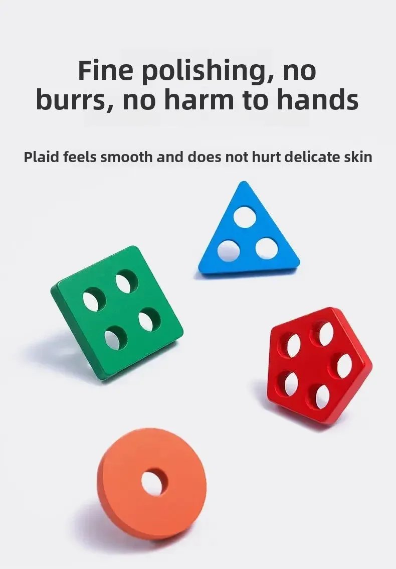 Juguetes apilables de clasificaci&oacute;n de madera Montessori, rompecabezas para ni&ntilde;os peque&ntilde;os y ni&ntilde;os, juguete de habilidad motora fina preescolar durante 1 a&ntilde;o