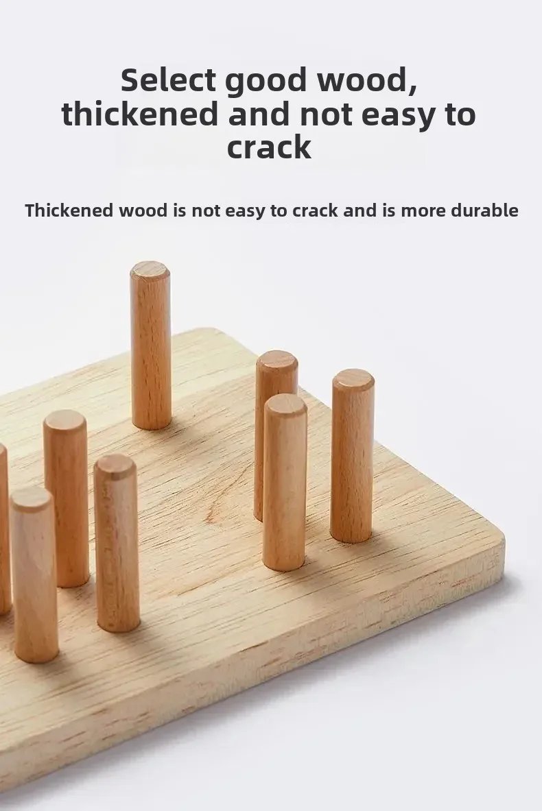 Juguetes apilables de clasificaci&oacute;n de madera Montessori, rompecabezas para ni&ntilde;os peque&ntilde;os y ni&ntilde;os, juguete de habilidad motora fina preescolar durante 1 a&ntilde;o