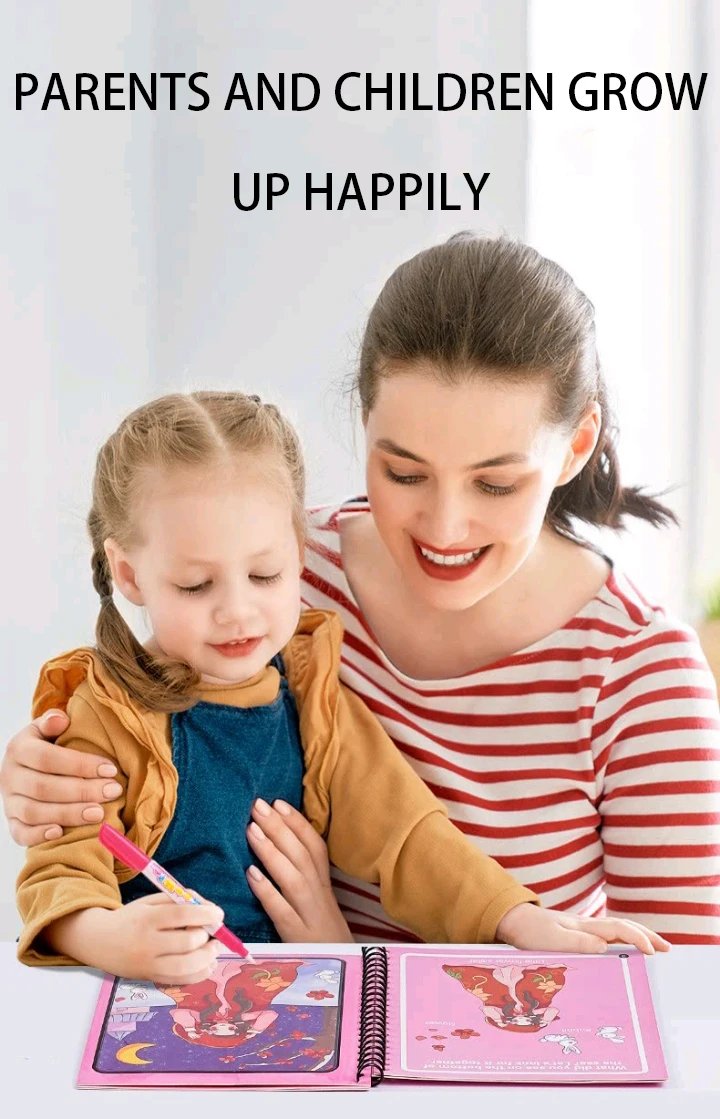 Juguetes Montessori, libro para colorear reutilizable, libro m&aacute;gico de pintura al agua, libro m&aacute;gico, juguetes de aprendizaje sensorial para ni&ntilde;os, educaci&oacute;n temprana