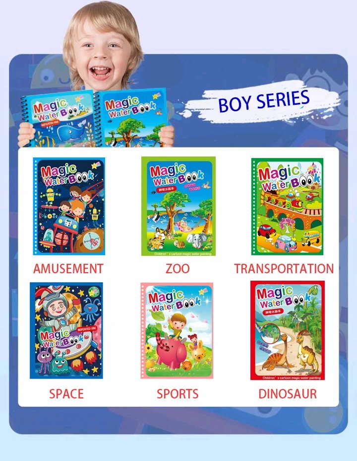 Juguetes Montessori, libro para colorear reutilizable, libro m&aacute;gico de pintura al agua, libro m&aacute;gico, juguetes de aprendizaje sensorial para ni&ntilde;os, educaci&oacute;n temprana