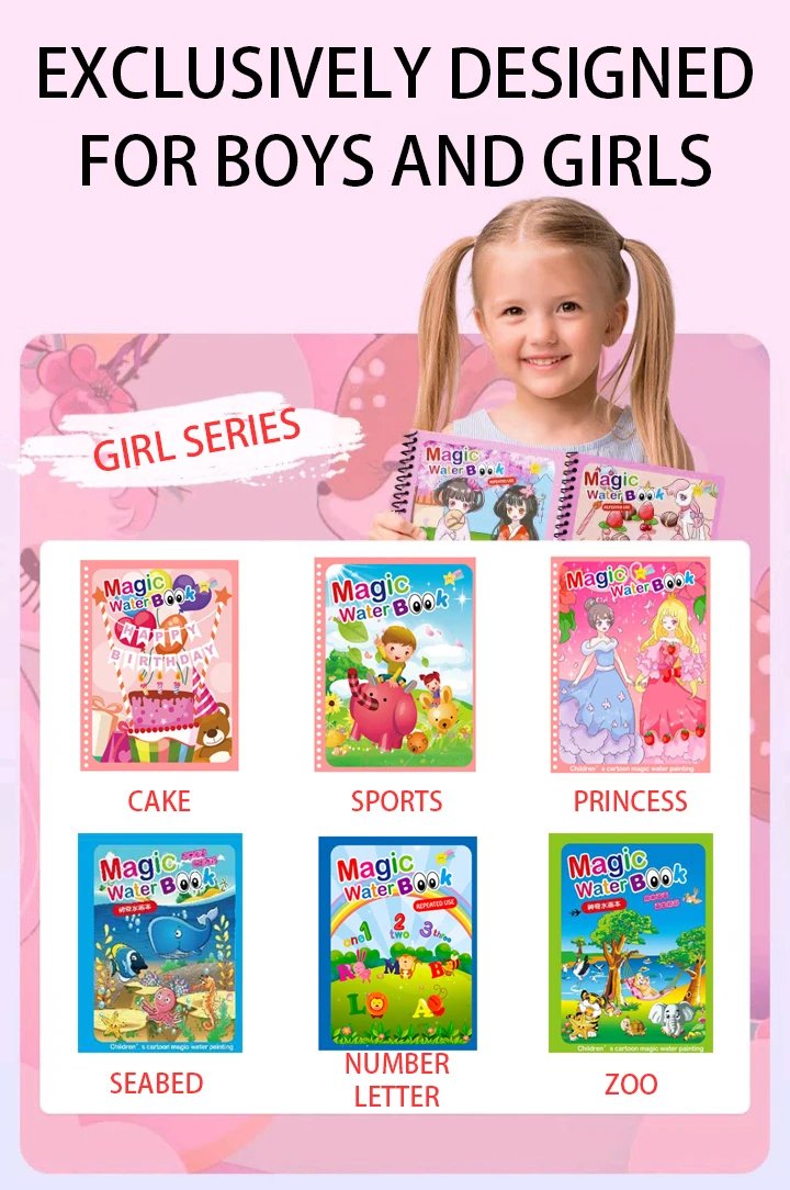 Juguetes Montessori, libro para colorear reutilizable, libro m&aacute;gico de pintura al agua, libro m&aacute;gico, juguetes de aprendizaje sensorial para ni&ntilde;os, educaci&oacute;n temprana