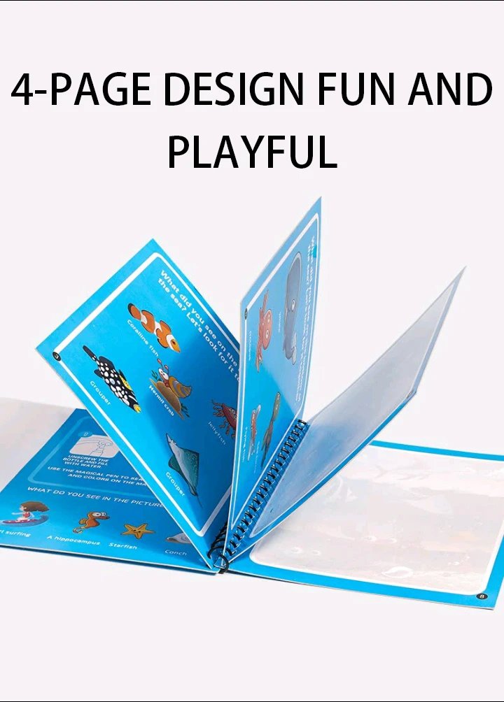 Juguetes Montessori, libro para colorear reutilizable, libro m&aacute;gico de pintura al agua, libro m&aacute;gico, juguetes de aprendizaje sensorial para ni&ntilde;os, educaci&oacute;n temprana