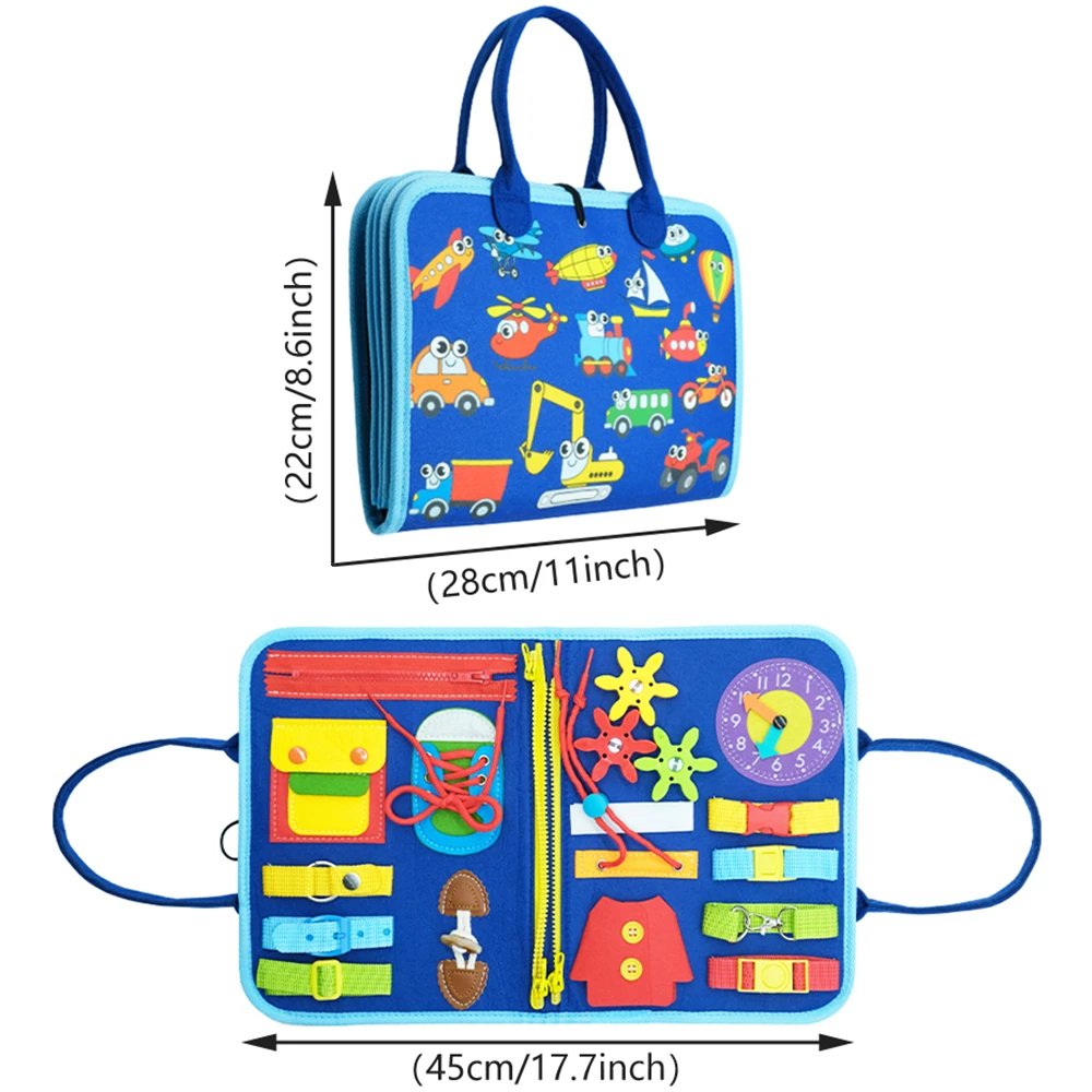 Tablero ocupado Montessori, juguete de viaje silencioso para ni&ntilde;os peque&ntilde;os de 1, 2, 3 y 4 a&ntilde;os, educativo, sensorial, aprendizaje preescolar, habilidad motora fina