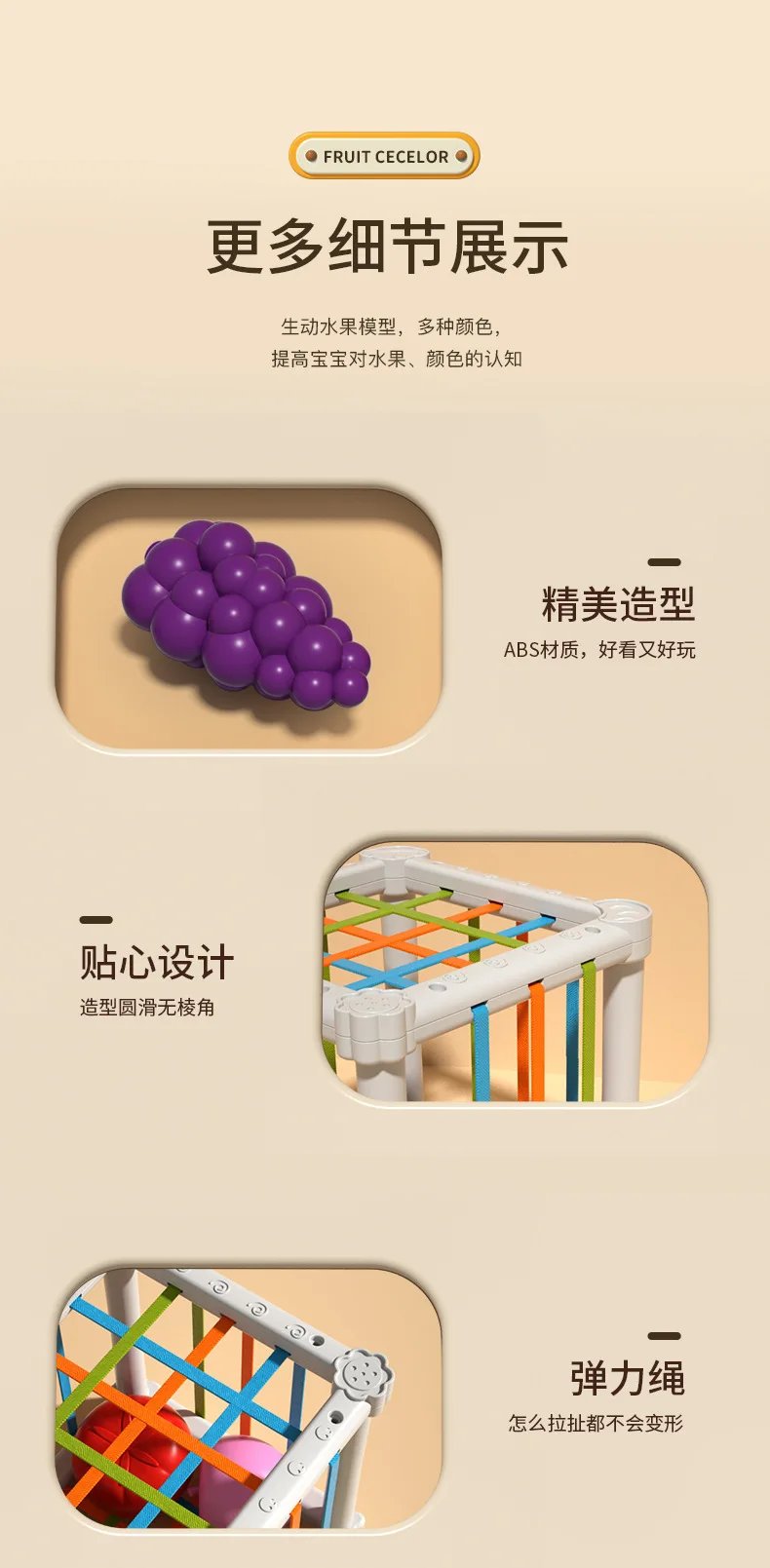 Cubo clasificador de forma Montessori para beb&eacute;, juego de clasificaci&oacute;n de bloques de colores del arco&iacute;ris, agarre cognitivo infantil, juguete educativo de aprendizaje