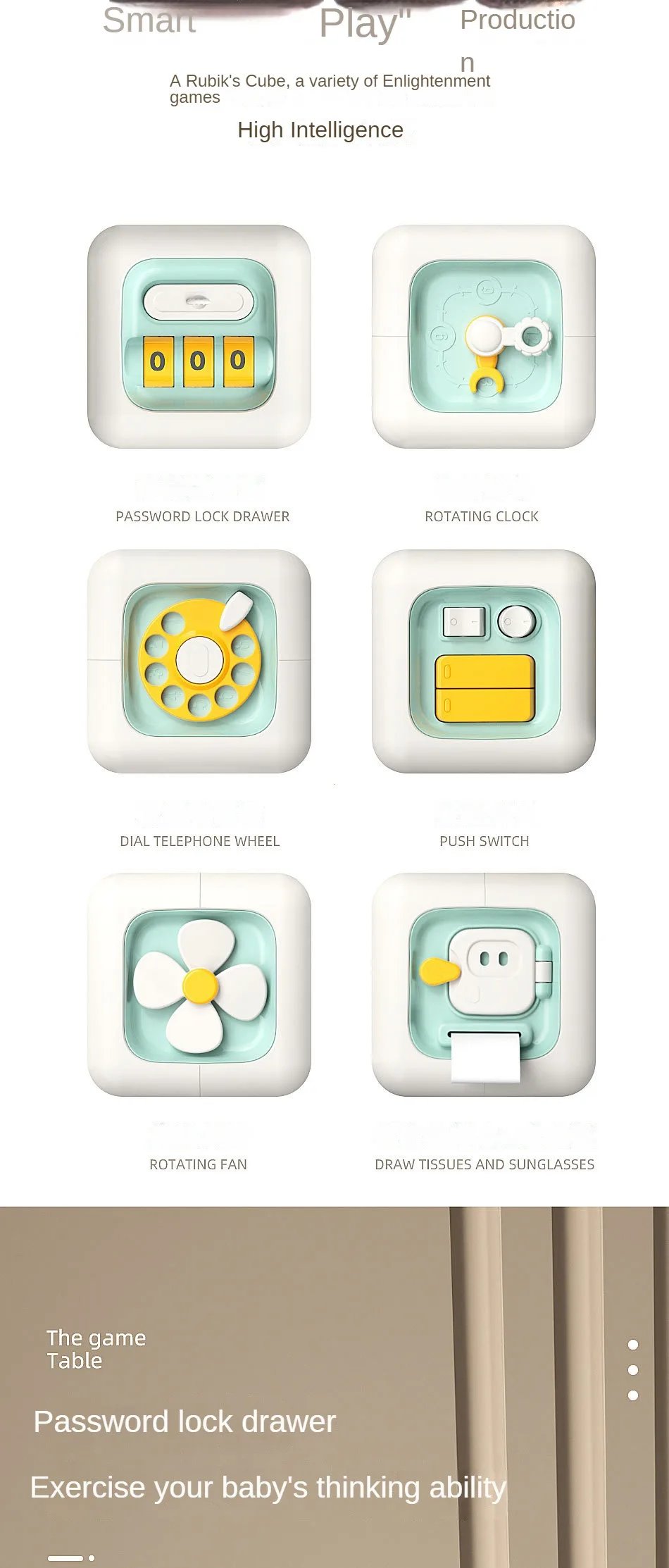 Juguetes Educativos Montessori 6 en 1, tablero sensorial ocupado, cajón de habilidades de práctica para bebé, cubo, juguetes educativos para niña y niño Juguetes Educativos Montessori 6 en 1, tablero sensorial ocupado, cajón de habilidades de práctica para bebé, cubo, juguetes educativos para niña y niño