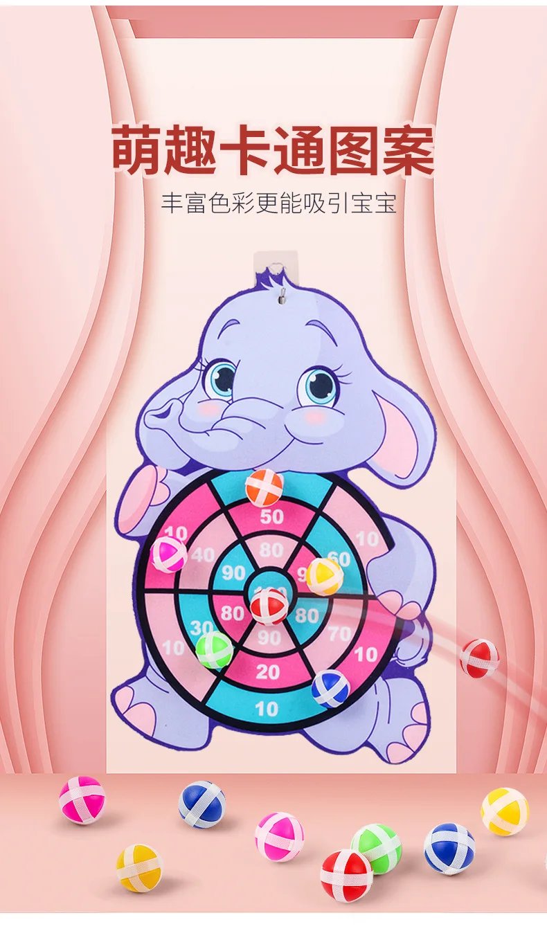 Tablero de dardos Montessori, juego deportivo de objetivo, juguetes para ni&ntilde;os de 4 a 6 a&ntilde;os, juguete para exteriores, pelota adhesiva para interiores para ni&ntilde;as, regalo para ni&ntilde;os