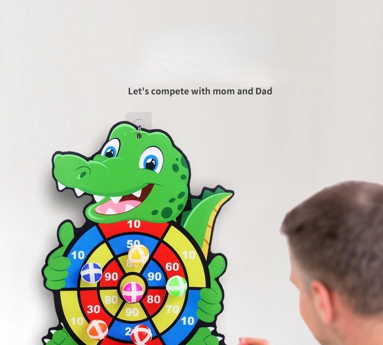 Tablero de dardos Montessori, juego deportivo de objetivo, juguetes para ni&ntilde;os de 4 a 6 a&ntilde;os, juguete para exteriores, pelota adhesiva para interiores para ni&ntilde;as, regalo para ni&ntilde;os