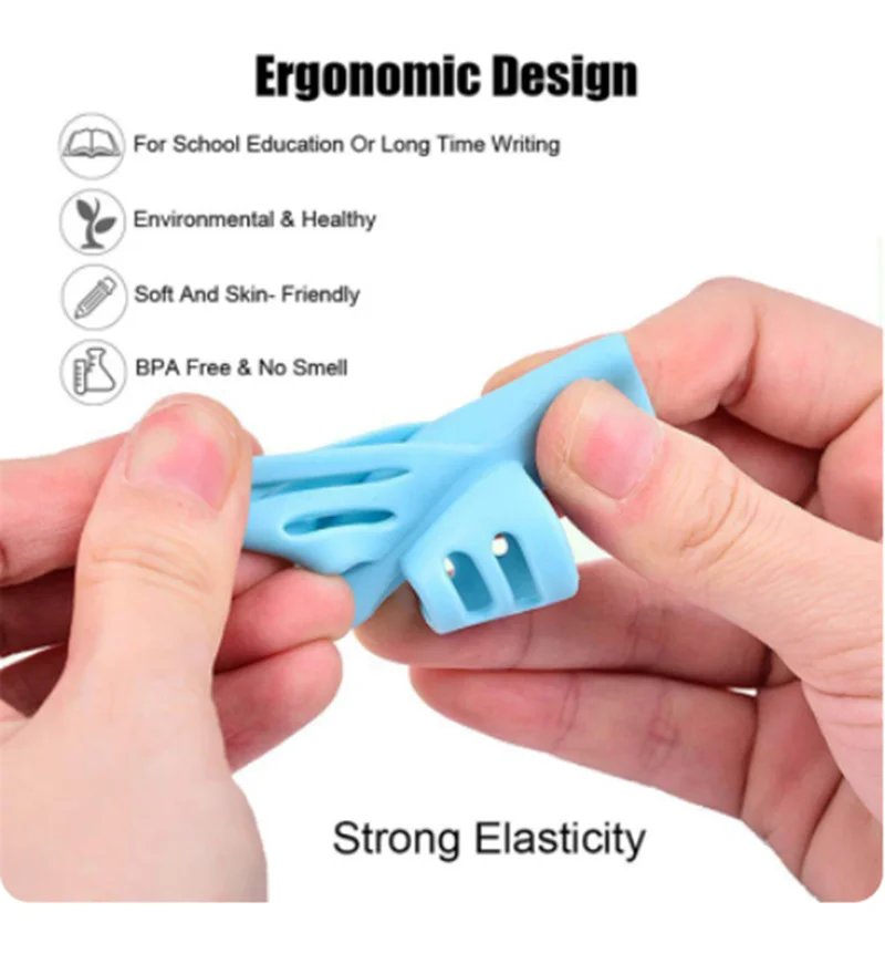 2 unids/set de juguetes Montessori para ni&ntilde;os, juguetes educativos para ni&ntilde;os, aprendizaje temprano, Corrector de l&aacute;piz para sujetar beb&eacute;s, juguetes educativos Montessori
