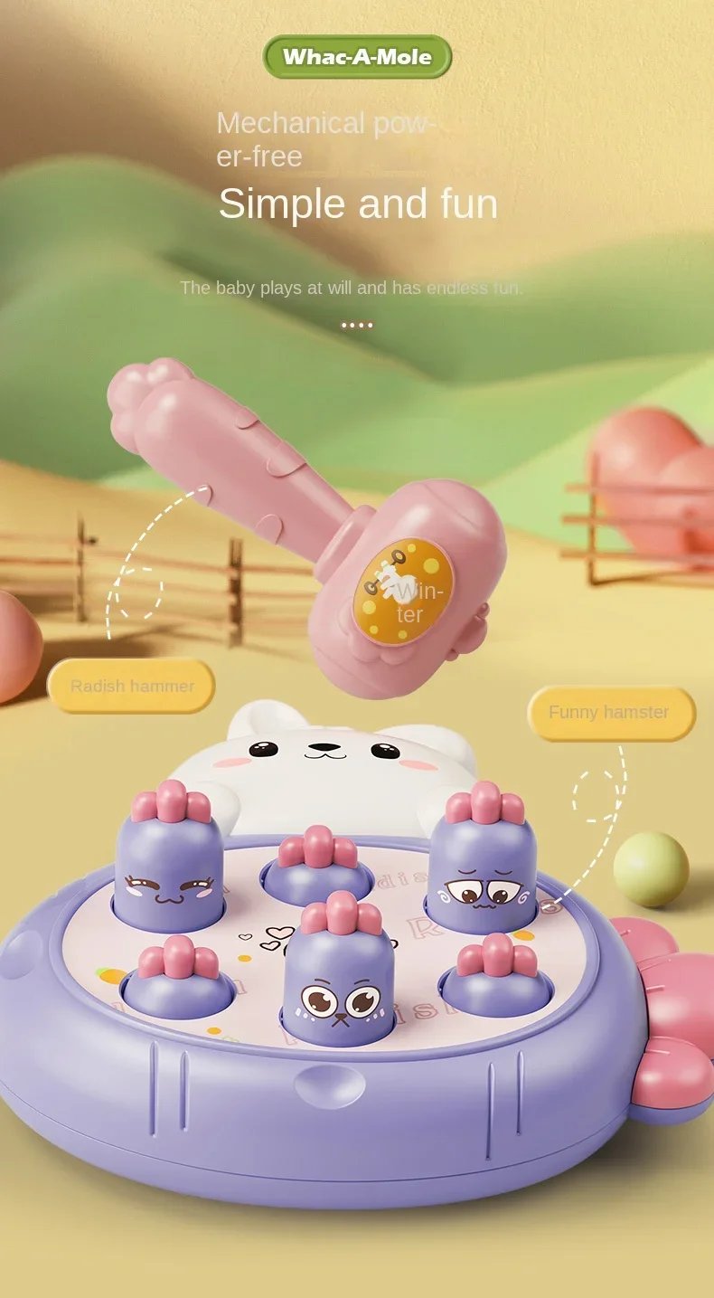 Juguetes de dibujos animados Montessori para bebés, regalo educativo de cumpleaños para niños pequeños, juego de golpear con tema Animal, juego de mesa para padres e hijos Juguetes de dibujos animados Montessori para bebés, regalo educativo de cumpleaños para niños pequeños, juego de golpear con tema Animal, juego de mesa para padres e hijos