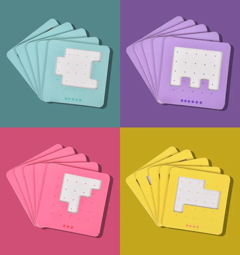 Rompecabezas de escritorio Montessori para ni&ntilde;os, juego de mesa de batalla, juguetes de matem&aacute;ticas Tangram, tablero de bloques de construcci&oacute;n, entrenamiento de formas de Color, regalo