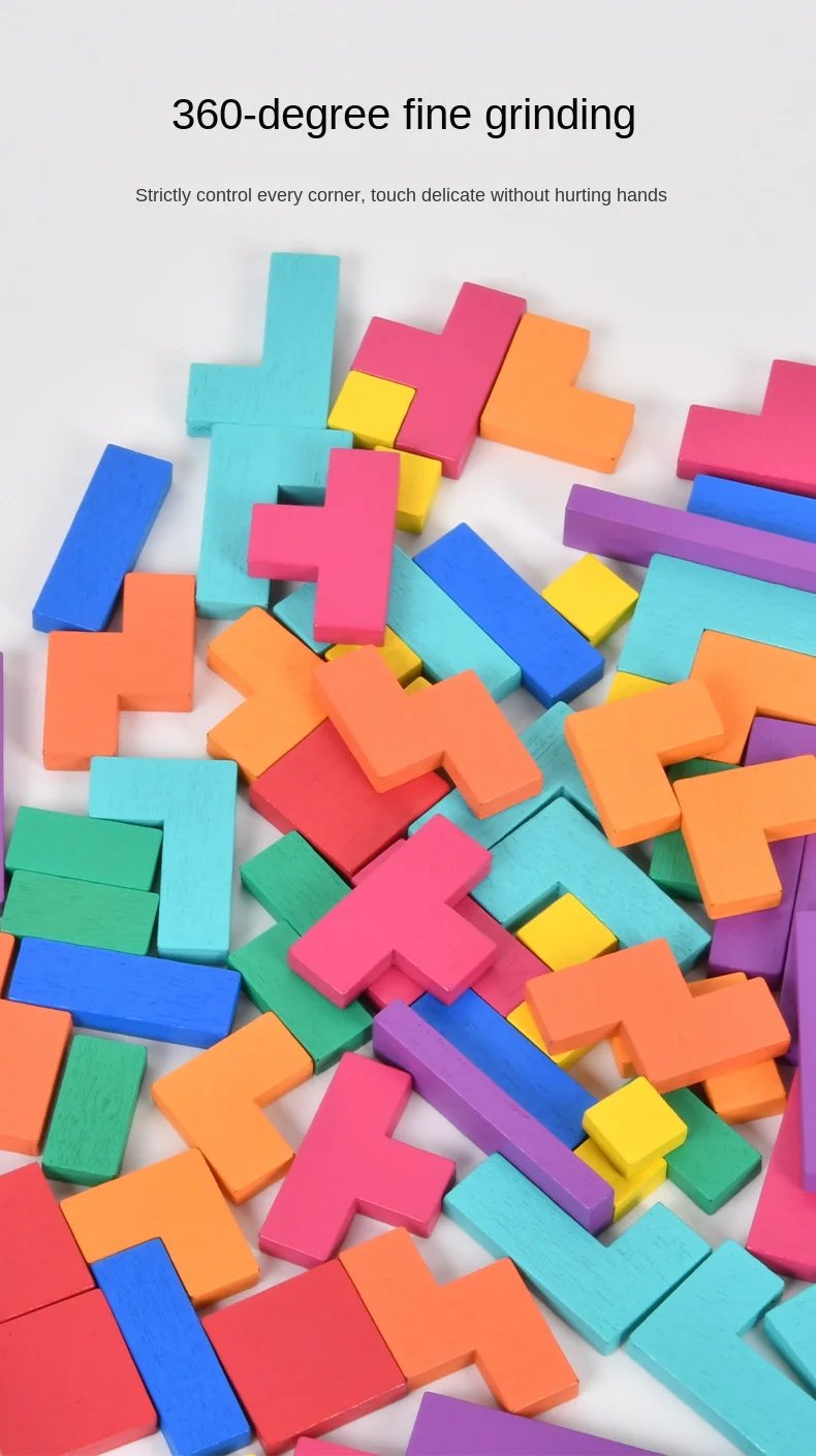 Rompecabezas de escritorio Montessori para ni&ntilde;os, juego de mesa de batalla, juguetes de matem&aacute;ticas Tangram, tablero de bloques de construcci&oacute;n, entrenamiento de formas de Color, regalo