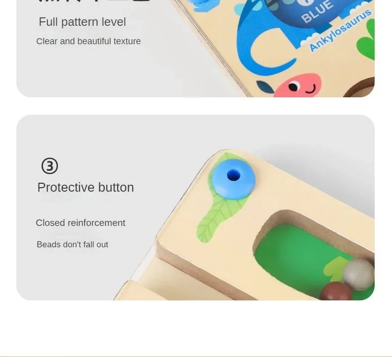 Juegos de clasificaci&oacute;n de colores magn&eacute;ticos Montessori, tablero de laberinto, bol&iacute;grafo, juegos de cuentas m&oacute;viles, Control de madera, juego sensorial, juguetes educativos para ni&ntilde;os
