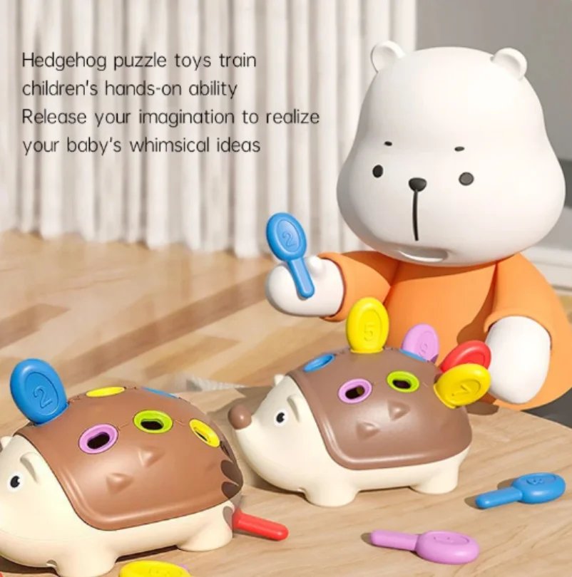 Erizo Montessori juguetes para bebés coordinación mano-ojo entrenamiento de Motor fino desarrollar concentración juguete educativo sensorial para niños Erizo Montessori juguetes para bebés coordinación mano-ojo entrenamiento de Motor fino desarrollar concentración juguete educativo sensorial para niños