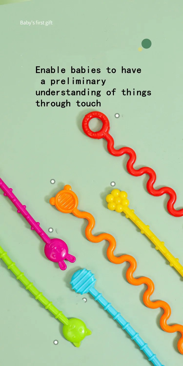 Juguetes sensoriales Montessori para beb&eacute; de 6 a 12 meses, juguetes de silicona para desarrollar la actividad de la dentici&oacute;n, juguetes educativos para beb&eacute; de 1 a 3 a&ntilde;os