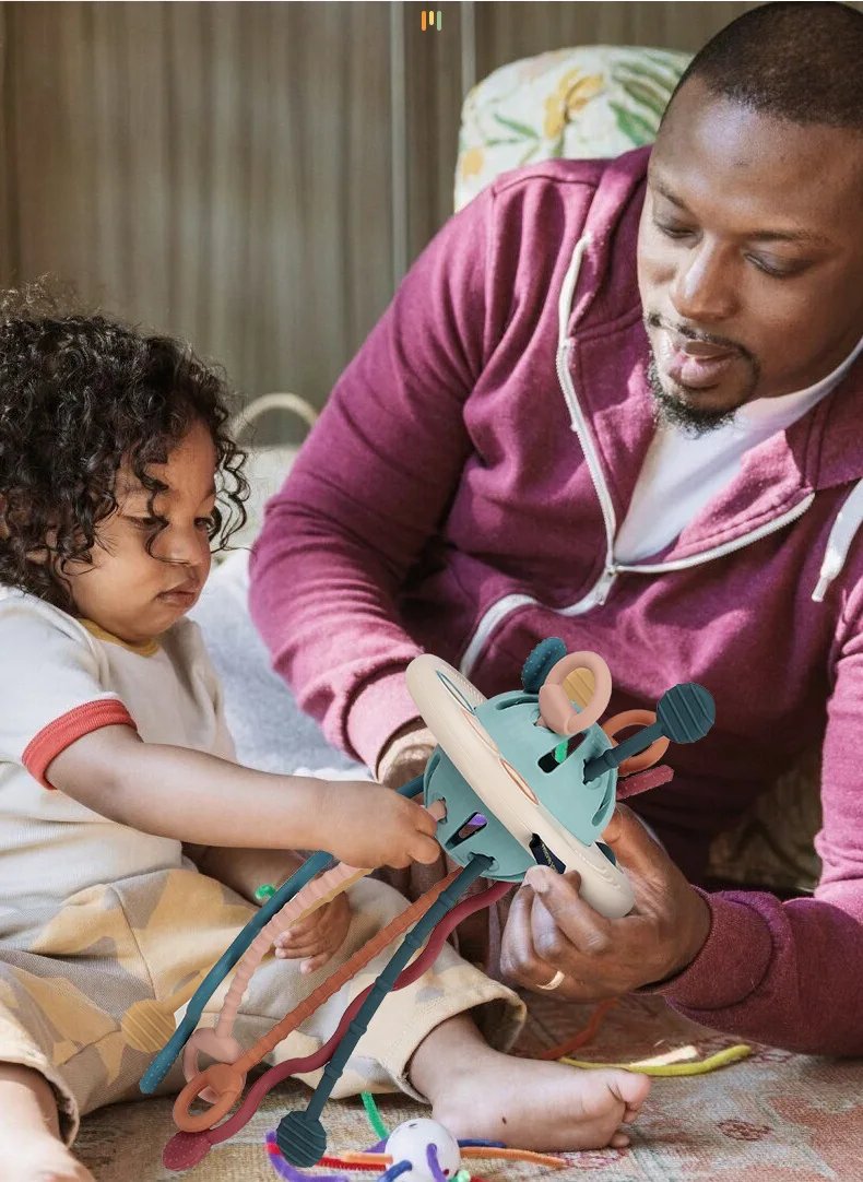 Juguetes sensoriales Montessori para beb&eacute; de 6 a 12 meses, juguetes de silicona para desarrollar la actividad de la dentici&oacute;n, juguetes educativos para beb&eacute; de 1 a 3 a&ntilde;os