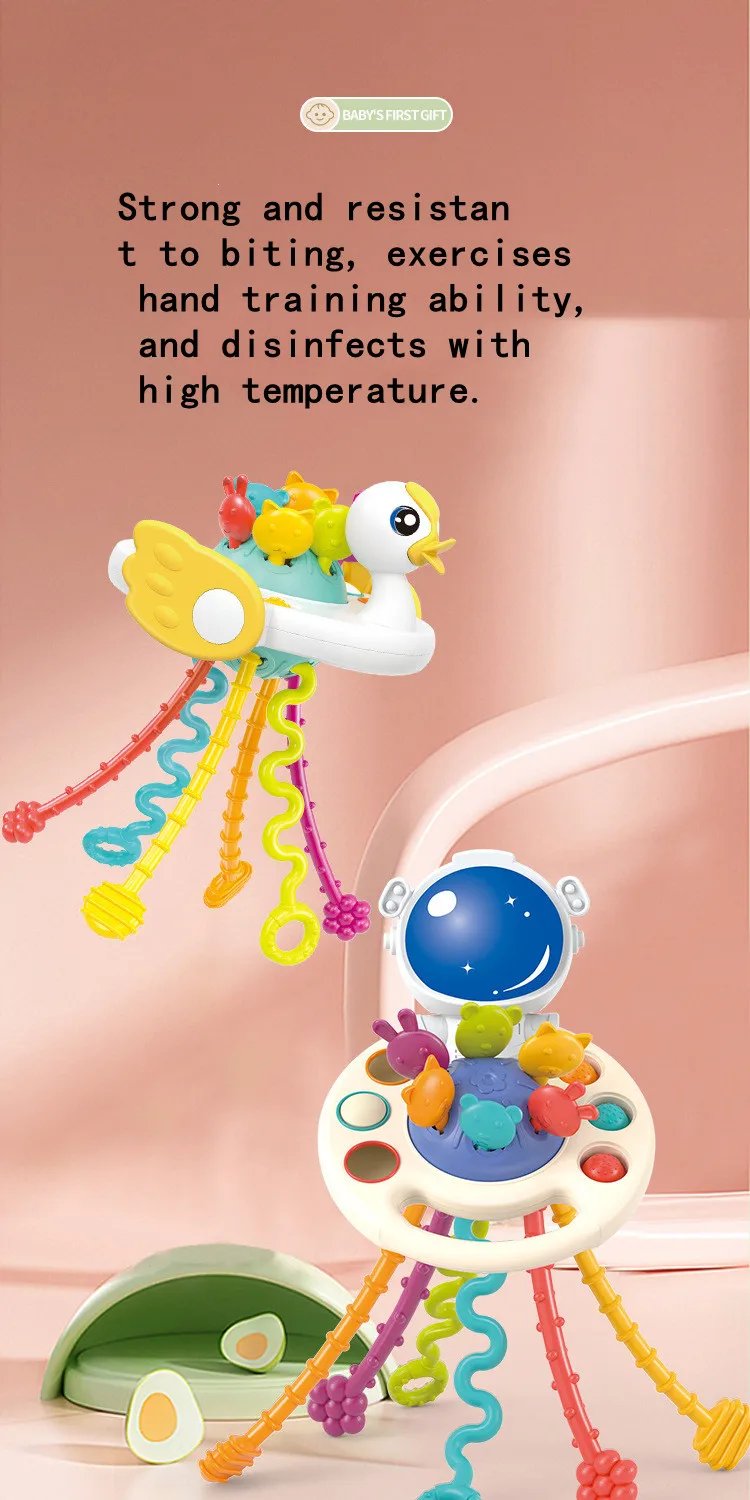 Juguetes sensoriales Montessori para beb&eacute; de 6 a 12 meses, juguetes de silicona para desarrollar la actividad de la dentici&oacute;n, juguetes educativos para beb&eacute; de 1 a 3 a&ntilde;os