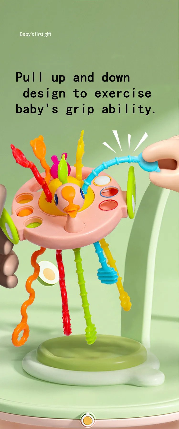 Juguetes sensoriales Montessori para beb&eacute; de 6 a 12 meses, juguetes de silicona para desarrollar la actividad de la dentici&oacute;n, juguetes educativos para beb&eacute; de 1 a 3 a&ntilde;os