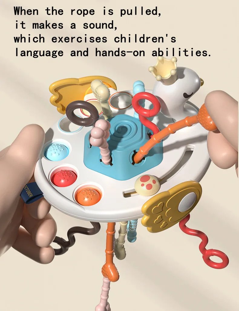 Juguetes sensoriales Montessori para beb&eacute; de 6 a 12 meses, juguetes de silicona para desarrollar la actividad de la dentici&oacute;n, juguetes educativos para beb&eacute; de 1 a 3 a&ntilde;os