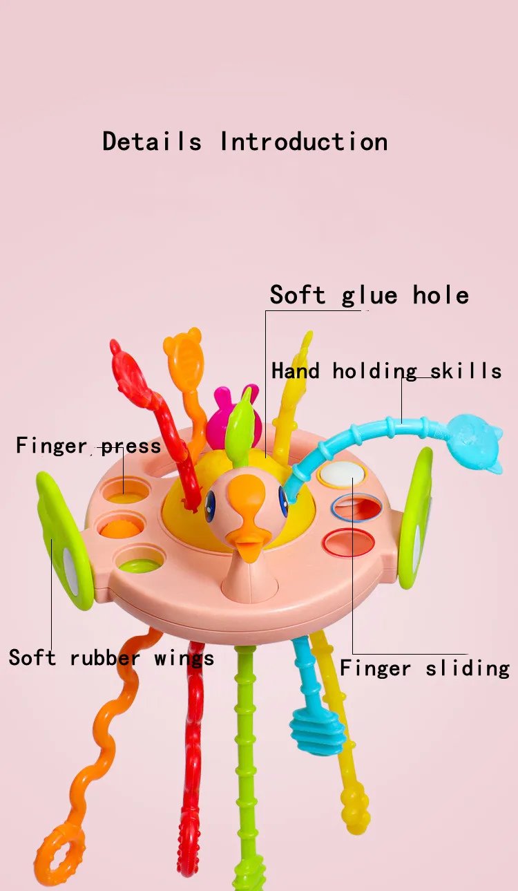 Juguetes sensoriales Montessori para beb&eacute; de 6 a 12 meses, juguetes de silicona para desarrollar la actividad de la dentici&oacute;n, juguetes educativos para beb&eacute; de 1 a 3 a&ntilde;os