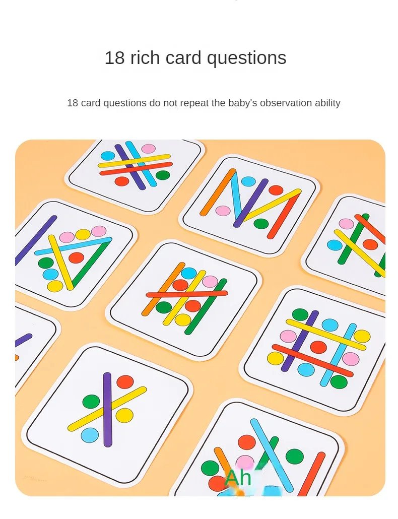 Rompecabezas Montessori para ni&ntilde;os, juego de rompecabezas 3D de madera, palo Tangram, forma de anillo geom&eacute;trico a juego, juguetes educativos para edades tempranas