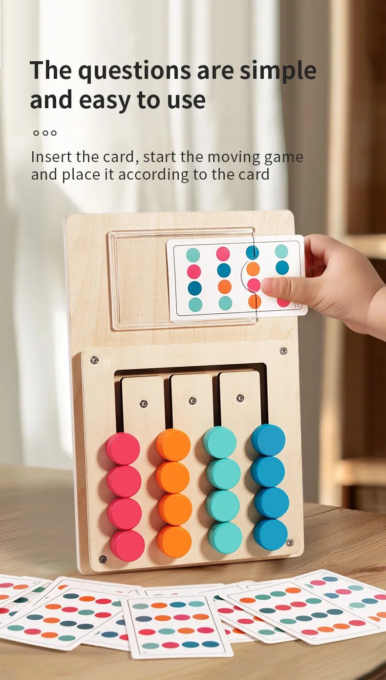 Tablero de juego de aprendizaje cognitivo Montessori con forma de Color de madera, estimulación temprana de los niños, pensamiento lógico cerebral, juguetes para desarrollar Tablero de juego de aprendizaje cognitivo Montessori con forma de Color de madera, estimulación temprana de los niños, pensamiento lógico cerebral, juguetes para desarrollar
