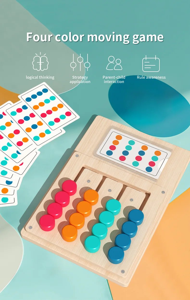 Tablero de juego de aprendizaje cognitivo Montessori con forma de Color de madera, estimulación temprana de los niños, pensamiento lógico cerebral, juguetes para desarrollar Tablero de juego de aprendizaje cognitivo Montessori con forma de Color de madera, estimulación temprana de los niños, pensamiento lógico cerebral, juguetes para desarrollar